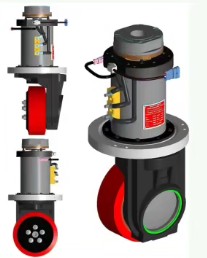 DRIVE UNIT ASSEMBLY WITH EM BRAKE + 1.5KW MOTOR+TURNTABLE+ZF-GK10 GEAR BOX+PU WHEEL